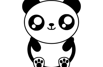 coloriage kawaii panda